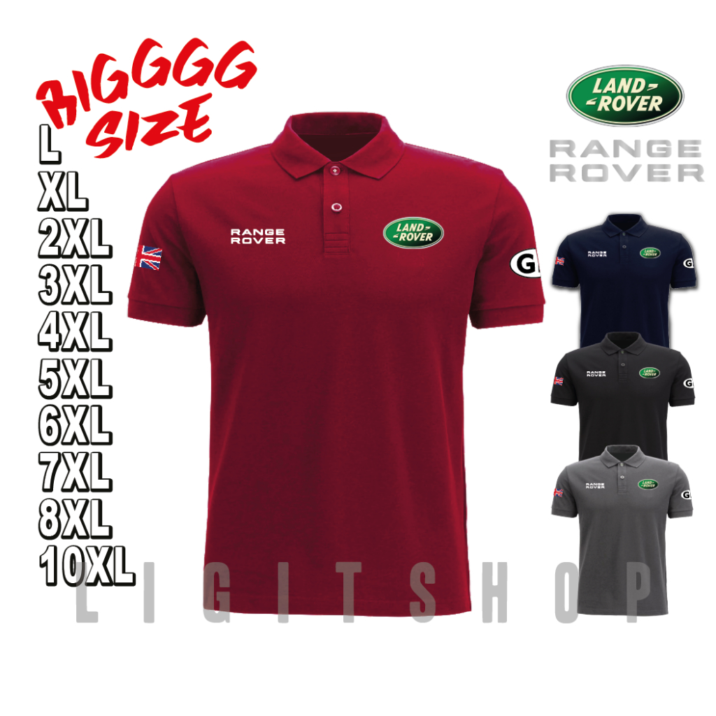 T=SHIRT BIG SIZE Range Land Rover Collar Polo Shirt Baju Kolar Size ...