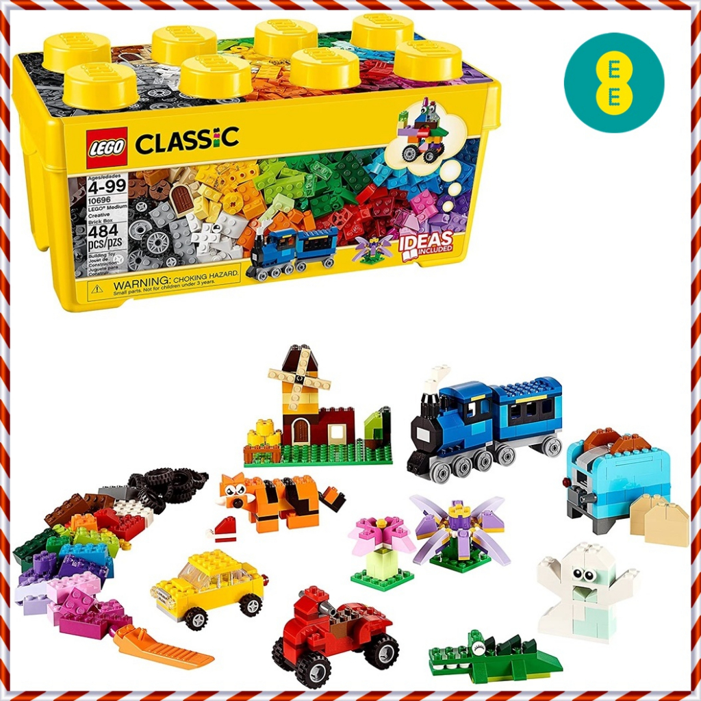 LEGO Classic Medium Creative Brick Box 484 Pieces Building Toys for ...