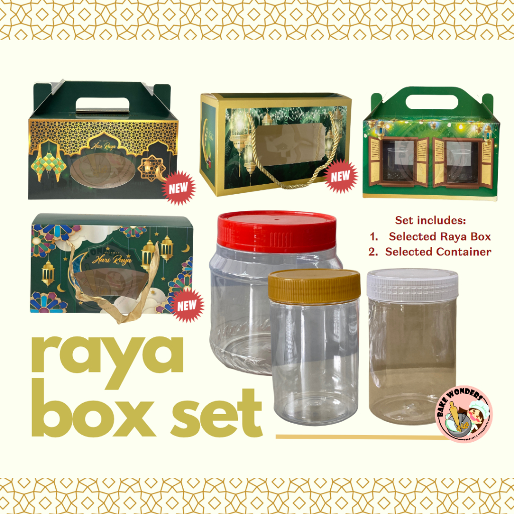 (BOX SET) Hari Raya Aidilftri Box 2023/ Raya Box/ Eid Mubarak Box/ Gold ...