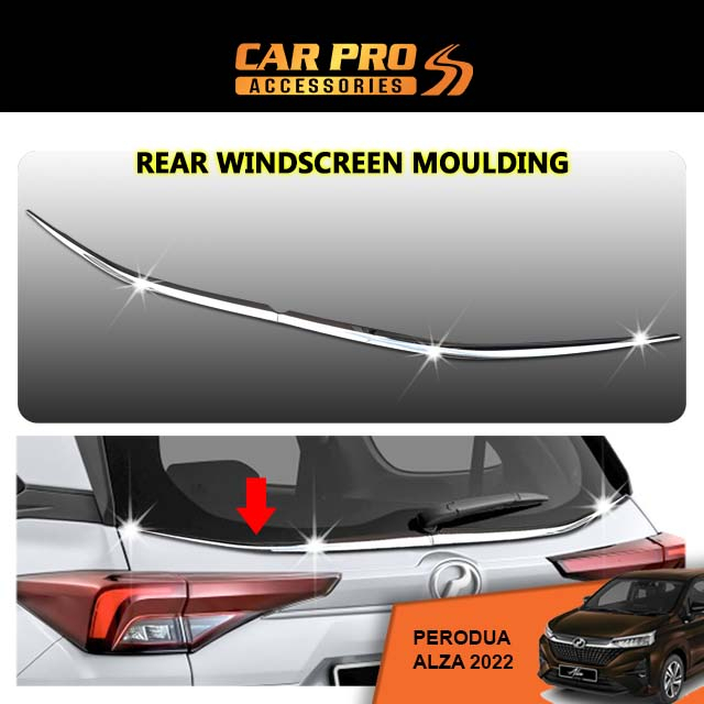 Perodua Alza 2022 chrome Rear Glass Trim List Rear Windscreen Trim ...