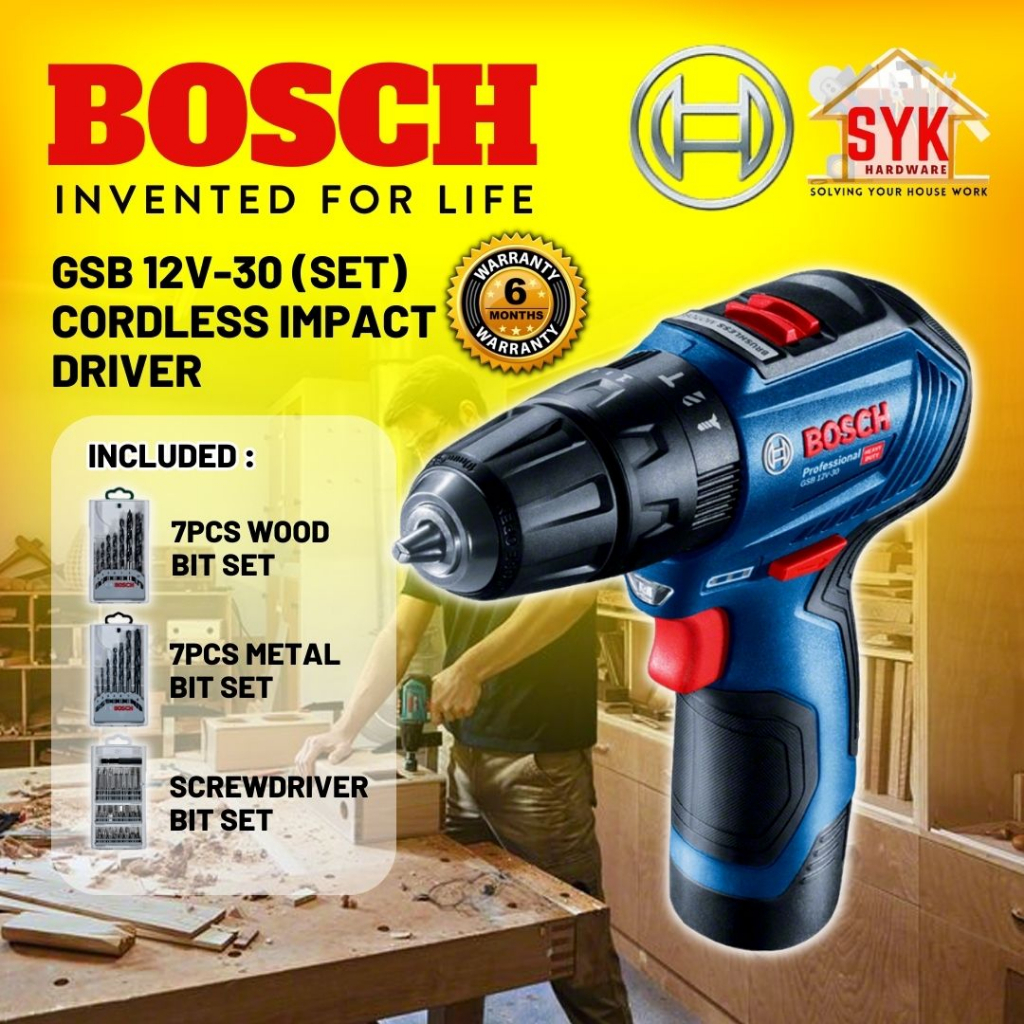 Cordless Drill Driver Gsb12v30 SYK Bosch GSB12V-30 GSB 12V-30
