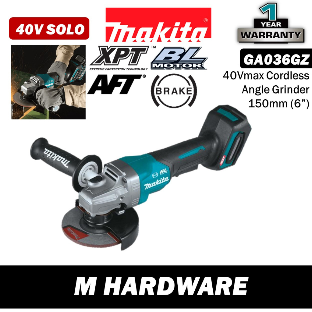 MAKITA GA036GZ 40Vmax Cordless Angle Grinder 150MM (6