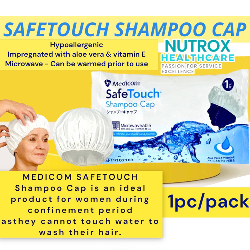 SAFETOUCH Shampoo Cap Confinement, Elderly, Bedridden Patient