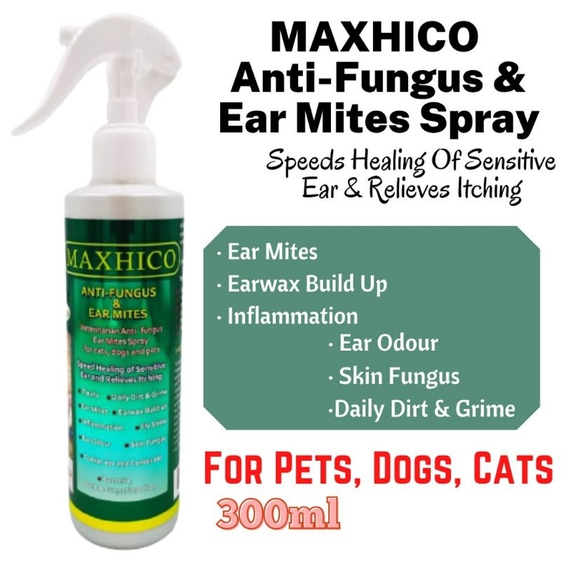 MAXHICO AntiFungus & Ear Mites Spray For Cats Dogs & Small Animals