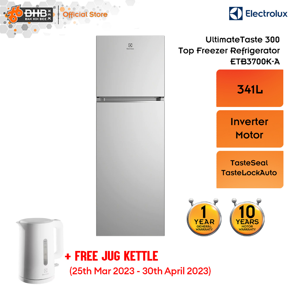 Electrolux ETB3700KA 341L UltimateTaste 300 Top Freezer Refrigerator