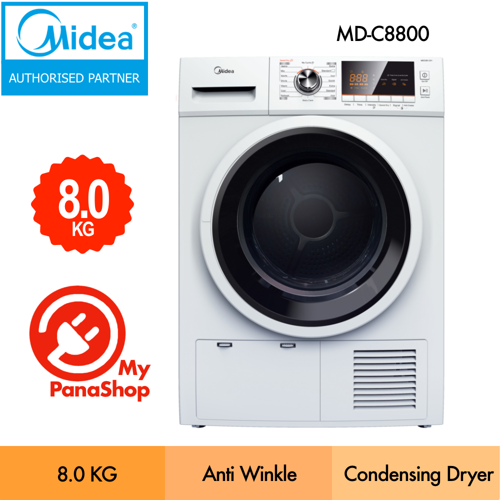 Midea Condenser Cloth Dryer (8kg) MD-C8800 / MDC8800 | Shopee Malaysia