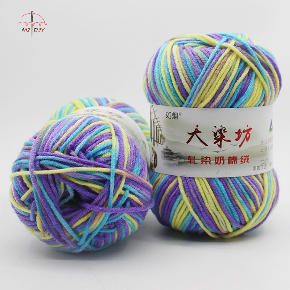 5ply Yarn(Mix) Crochet Knitting Yarn 5 Ply Milk Cotton Benang Kait/Yarn ...