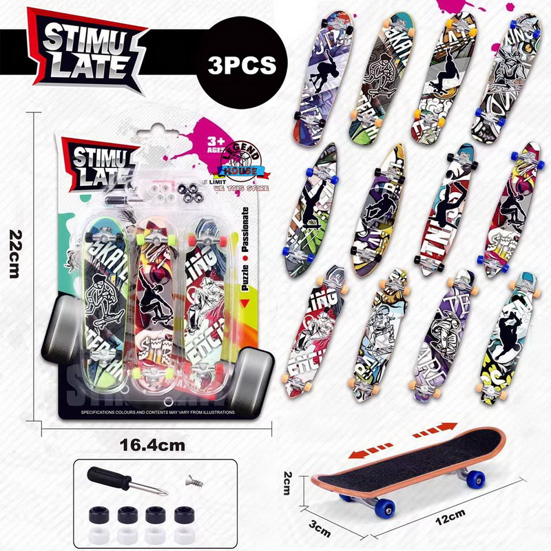 Finger Skateboard 3 Pcs Set Mini Fingerboard Skate Toys | Shopee Malaysia