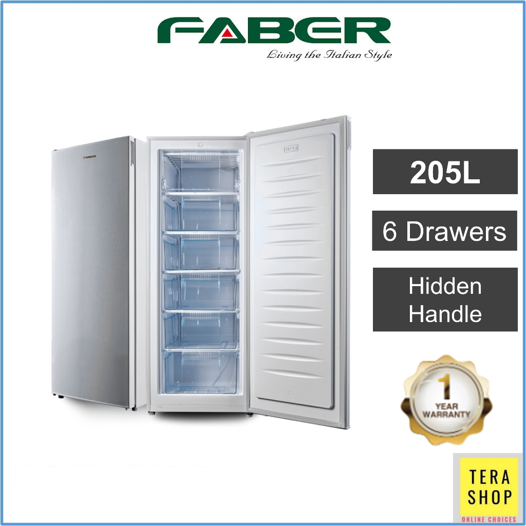Faber FREEZOR 205 Upright Freezer 205L with 6 Drawers Peti Beku Sejuk ...