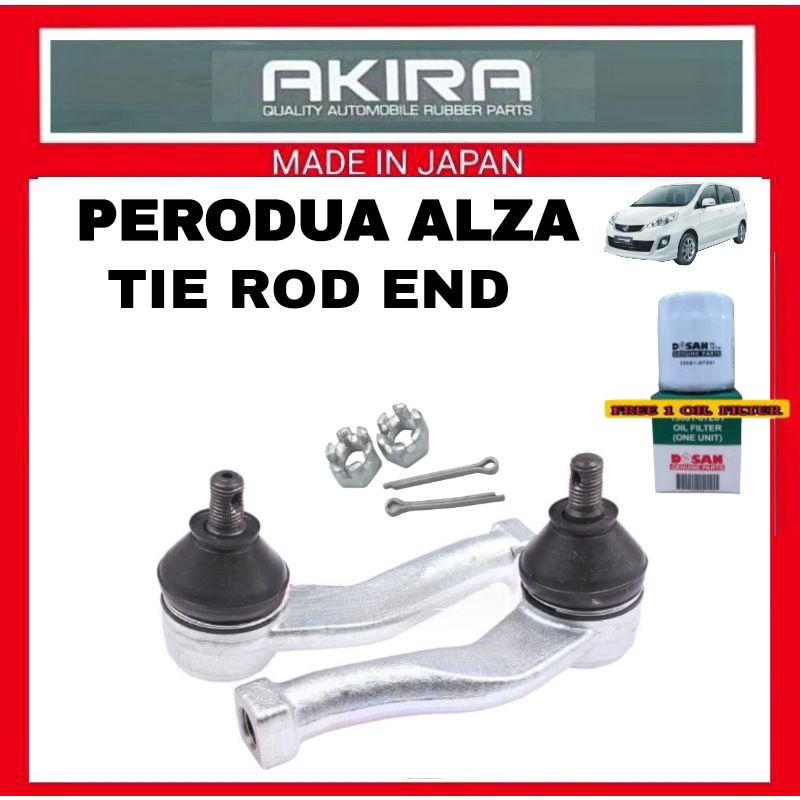 PERODUA ALZA TIE ROD END SET ORIGINAL AKIRA SUSPENSION FREE 1PCS OIL