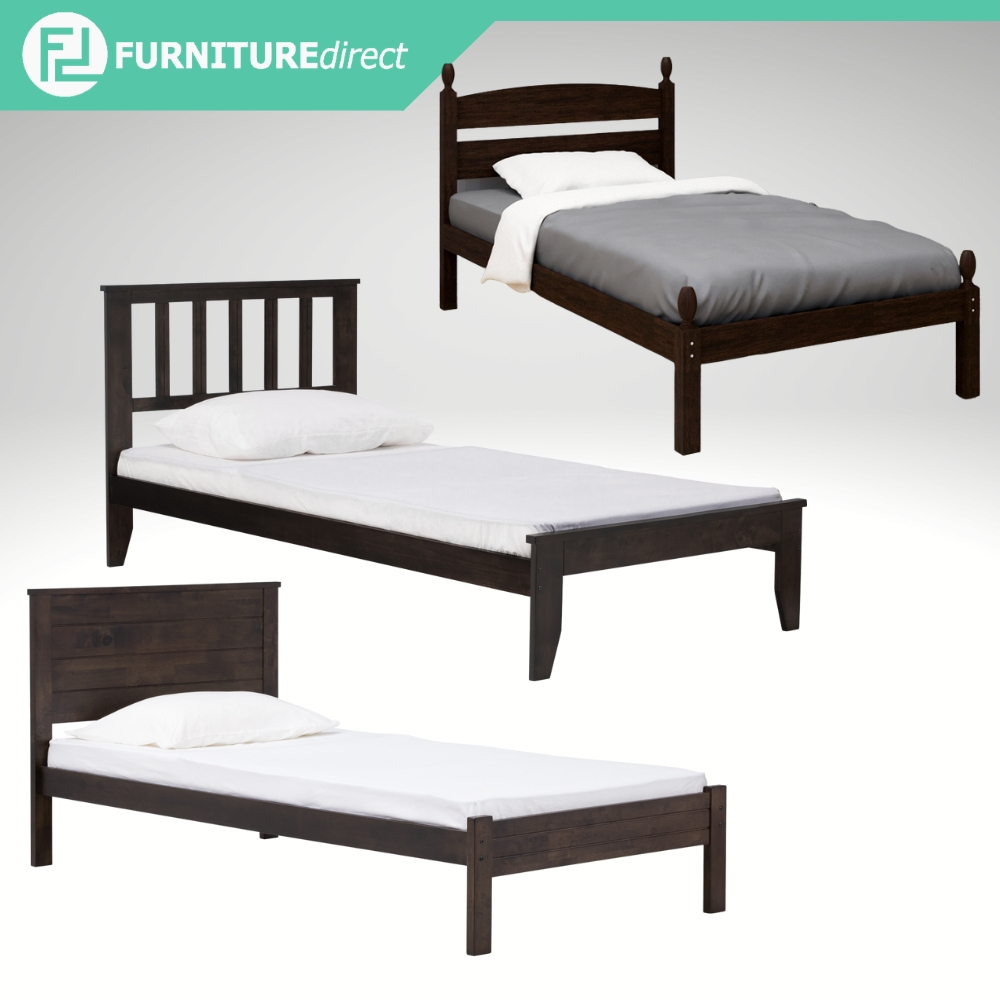 Furniture Direct NEWELL Single Size Solid Wood Bed Frame katil single