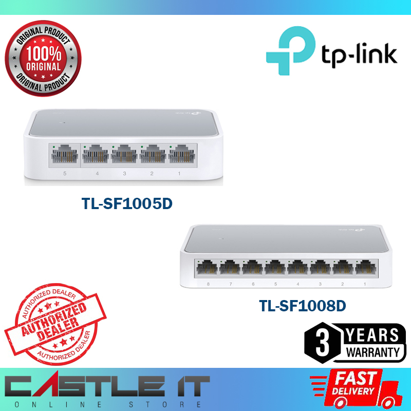 Switch Hub 5Port TPLink TLSF1005D / 8Port TLSF1008D 10/100Mbps