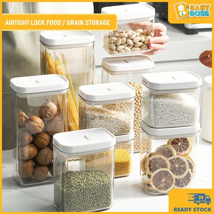 BabyBoss Airtight Lock Food Container Kitchen Storage Food Grain Box ...