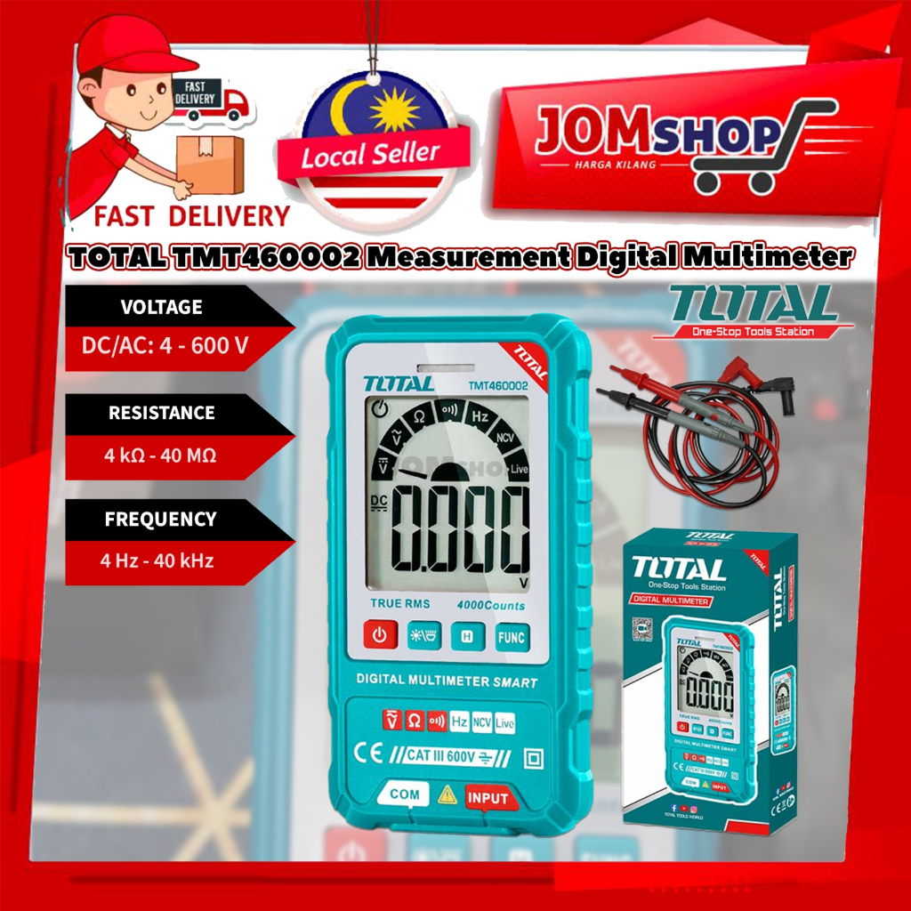 TOTAL Digital Multimeter TMT460012 600V digital multimeter tester / multi meter digital / multi