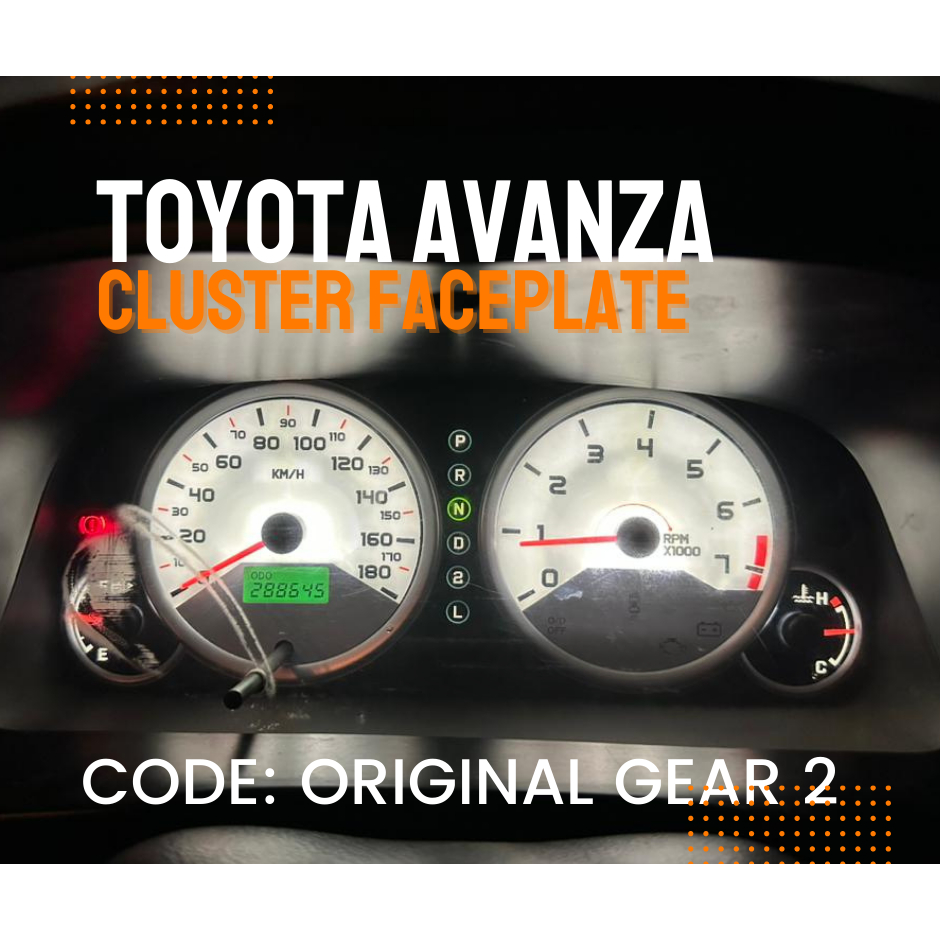 TOYOTA AVANZA GEAR 2 AUTOMATIC CLUSTER FACE PLATE PANEL METER ...