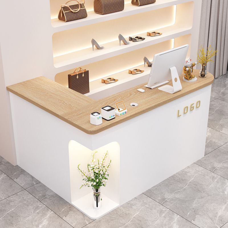 Modern Simple Cashier L-shaped Bar Counter Beauty Salon Front Desk ...