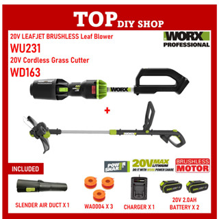 WORX Grass Trimmer WD163 20V Cordless Grass Cutter WORX