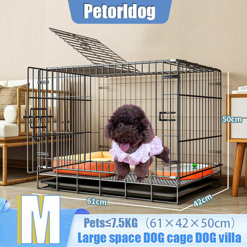 7.5KG Dog Cage Poop Tray Pet Collapsible Cage Foldable Pet Cage Pet