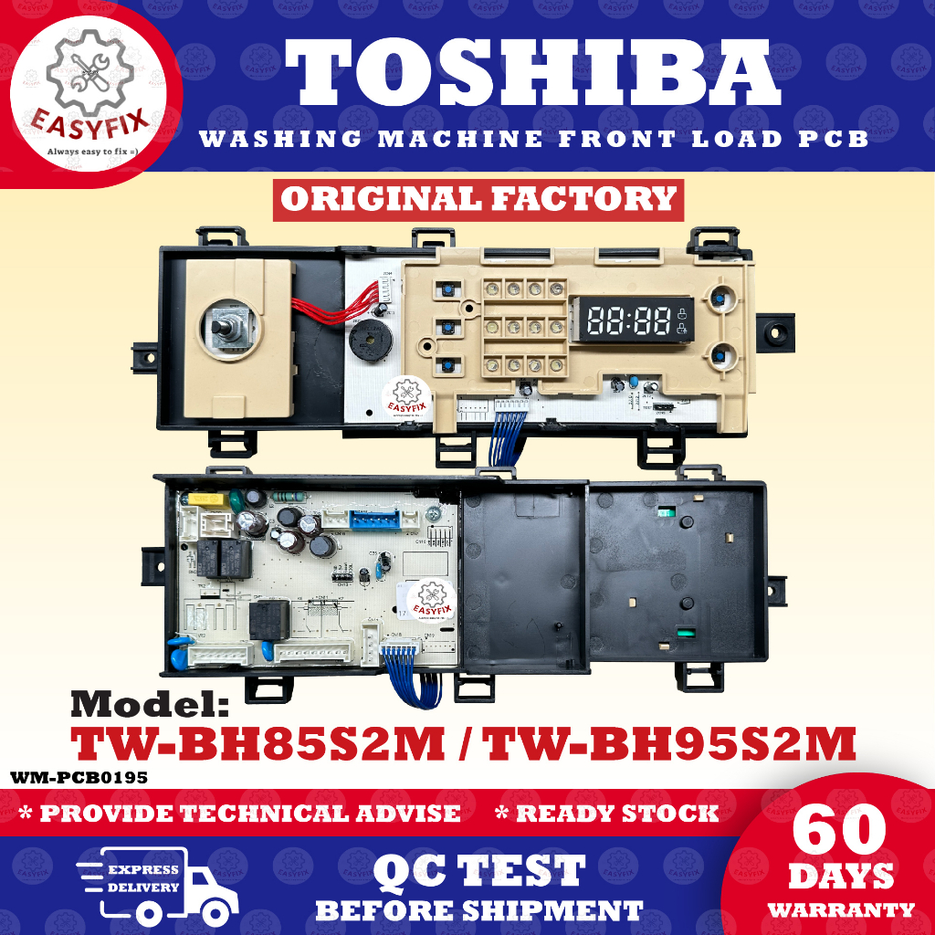 (ORIGINAL) TWBH85S2M / TWBH95S2M TOSHIBA WASHING MACHINE FRONT LOAD