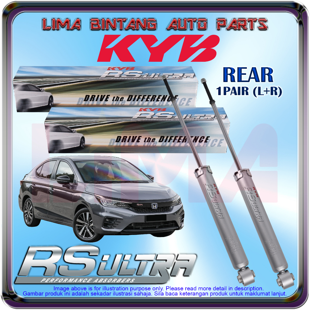 ( 1Pair ) Honda City GN2 TOO Rear Shock Absorber Heavy Duty RS ULTRA ...