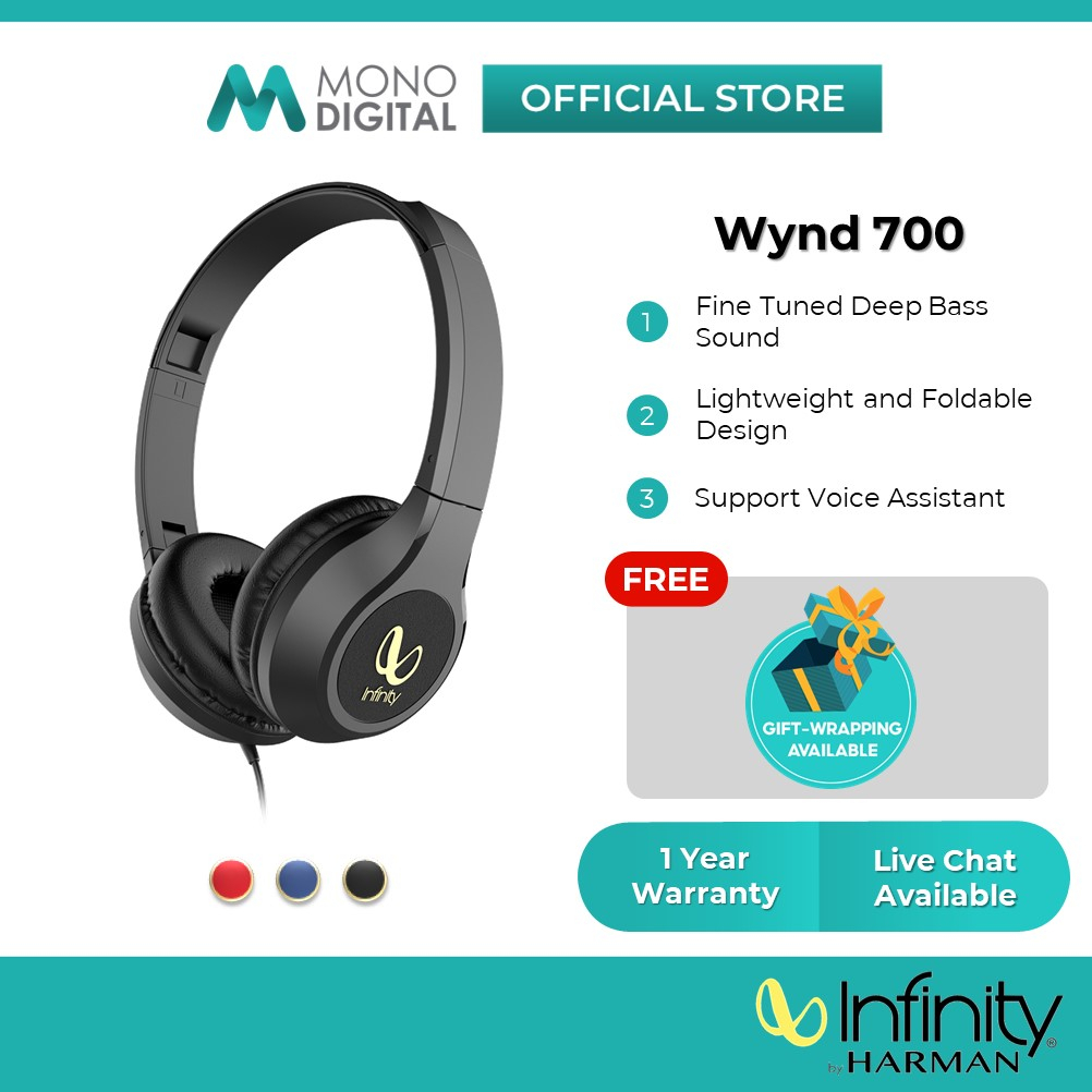 Infinity by Harman Wynd 700 Wired Headset Headphone Deep Bass