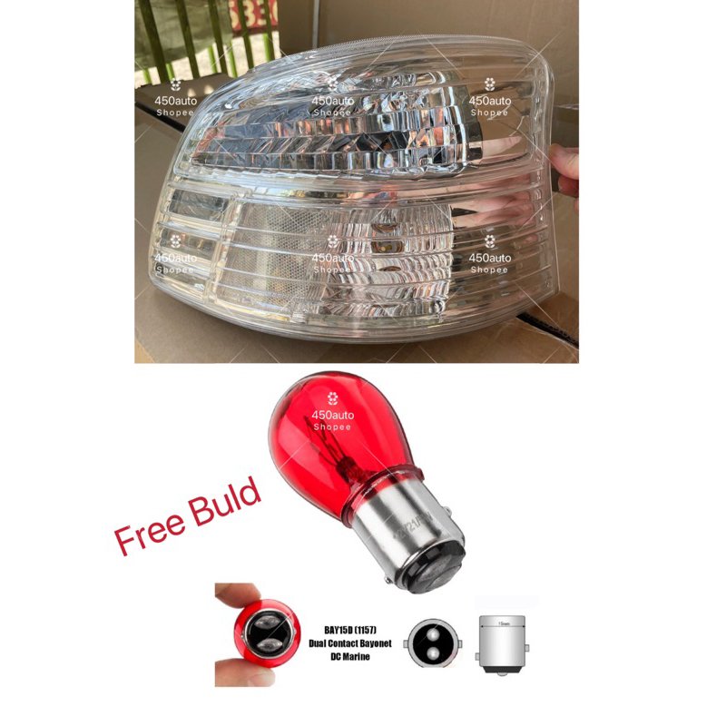 Toyota Vios Ncp93 08 20082013 Dugong Rear Tail Lamp Albino ( Free Red