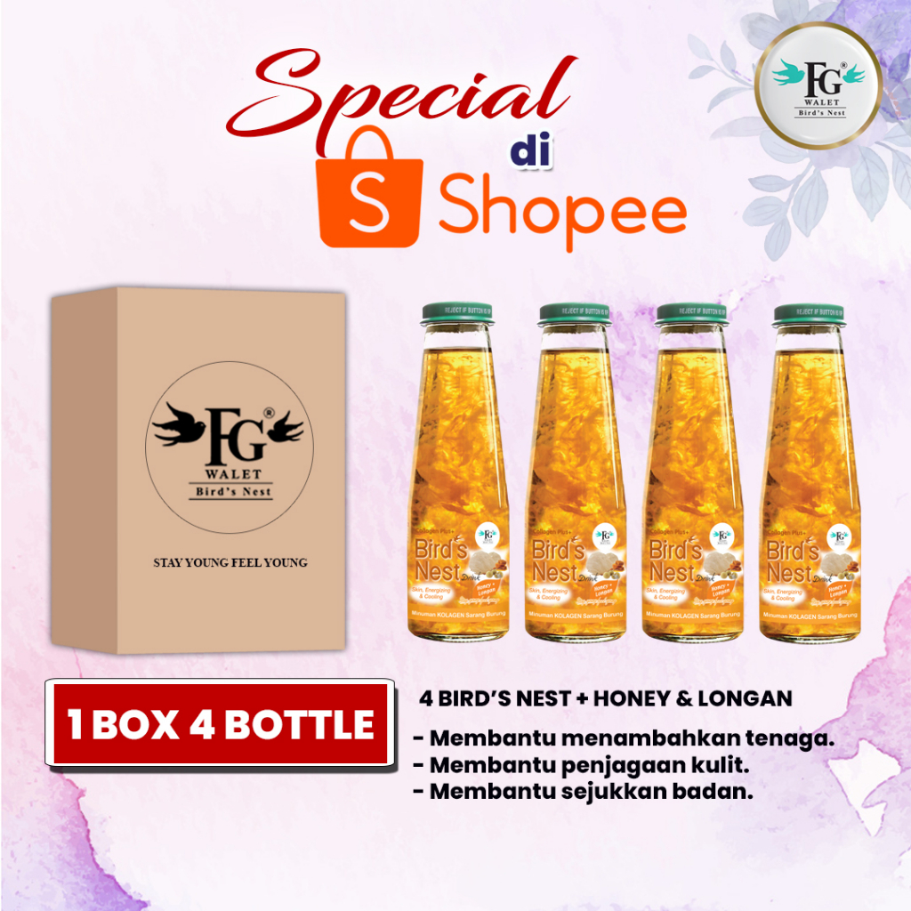 [ Trial Set ] FG Walet Birds Nest Collagen Plus W Honey Longan 250ML FG Walet 燕窩膠原蛋白+蜂蜜龍眼 (試用裝