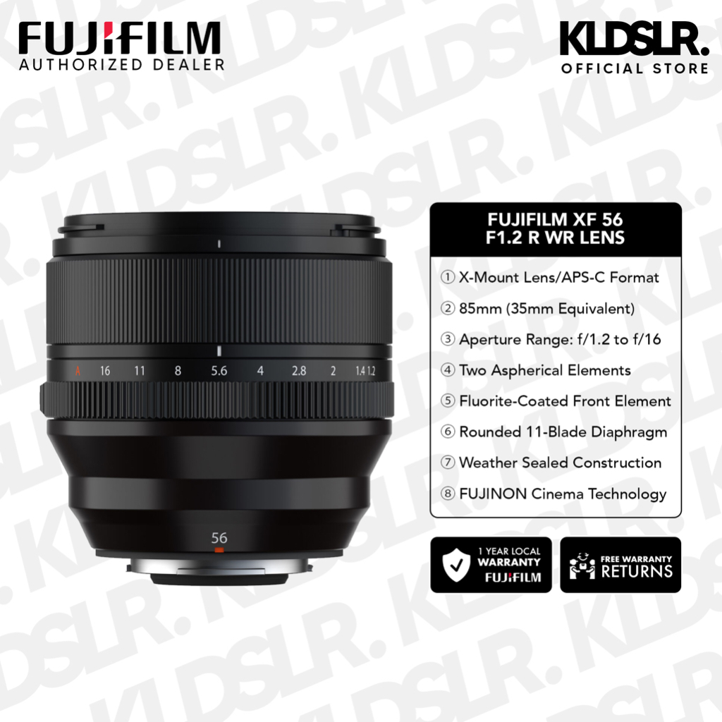 FUJIFILM XF 56mm F1.2 R WR Lens (Fujifilm Malaysia Warranty) Shopee Malaysia