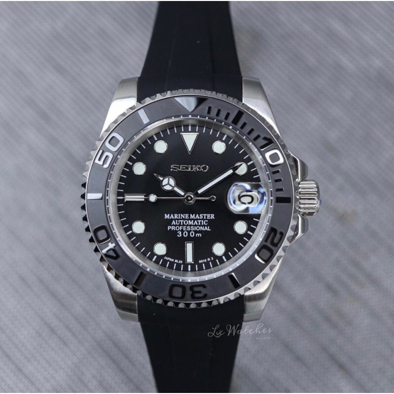 Seiko yacht master black sale