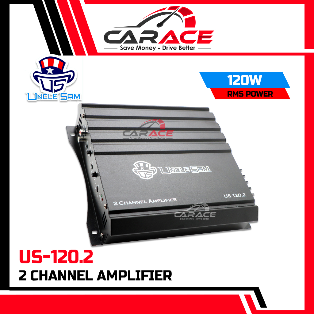 UNCLE SAM US120.2 2 Channel Amplifier 120W RMS UNCLE SAM 2Channel