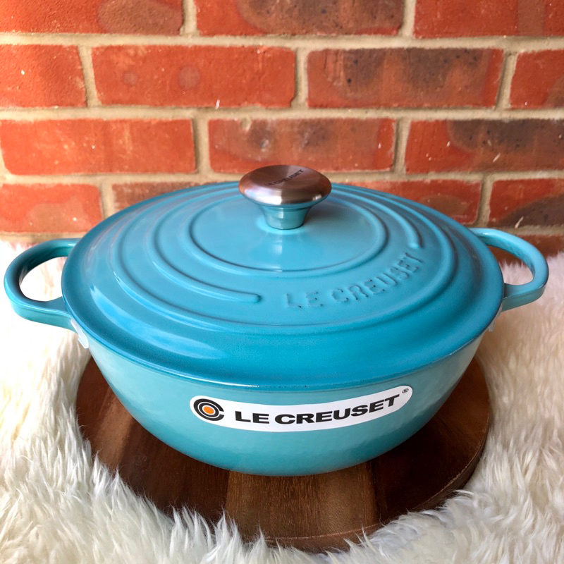 [100 AUTHENTIC] Le Creuset 26cm Signature Marmite Cast Iron Teal (BLACK INTERIOR) Shopee Malaysia
