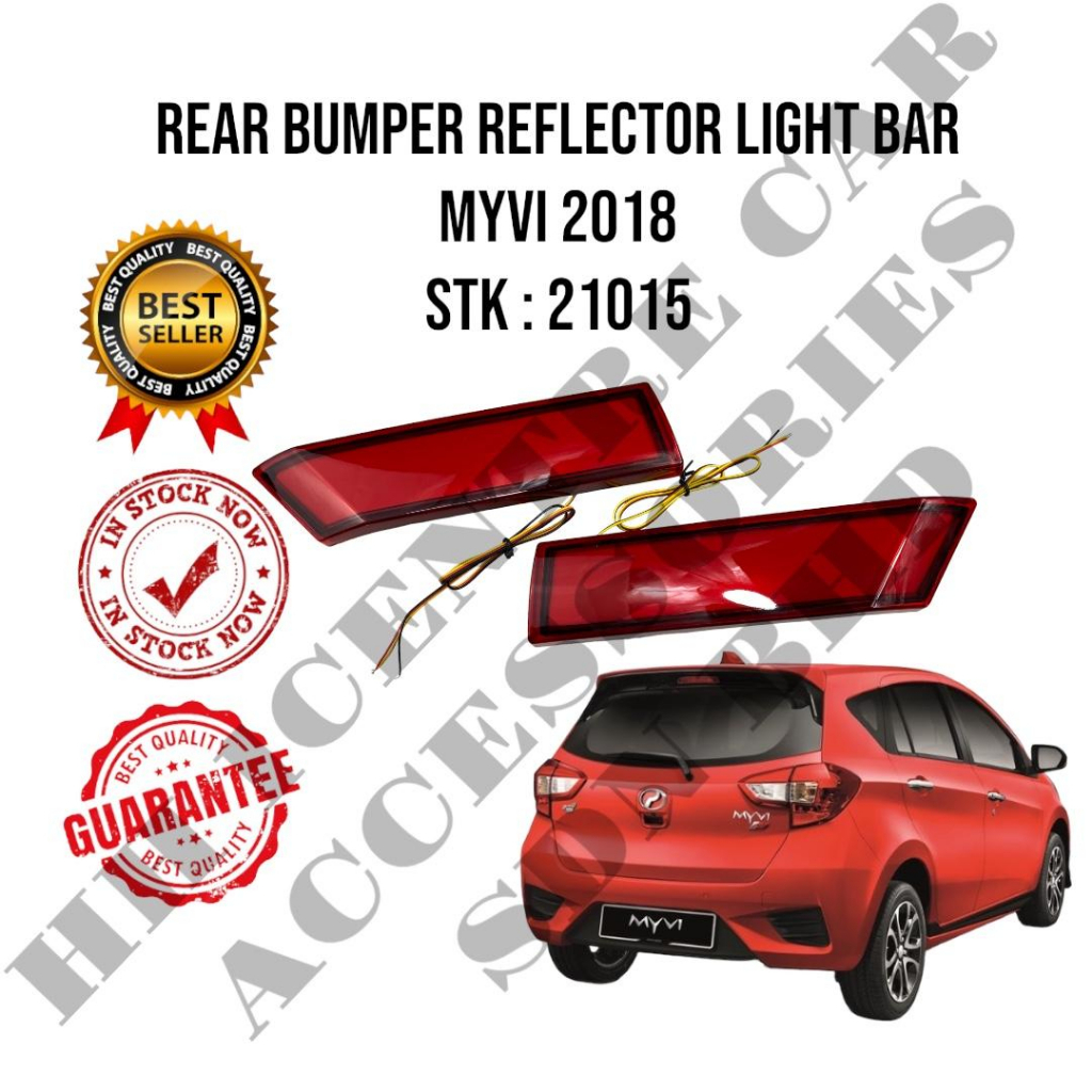 REAR BUMPER REFLECTOR LIGHT BAR (MYVI 2018) (RED) | Shopee Malaysia