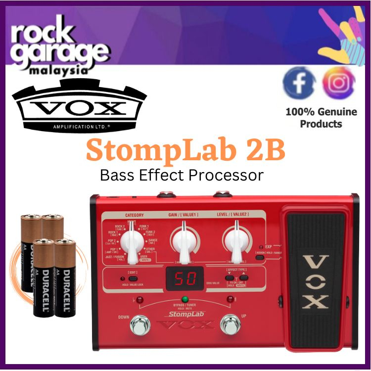Vox StompLab SL2B Bass Effect Processor (SL2B/SL 2B) Shopee Malaysia
