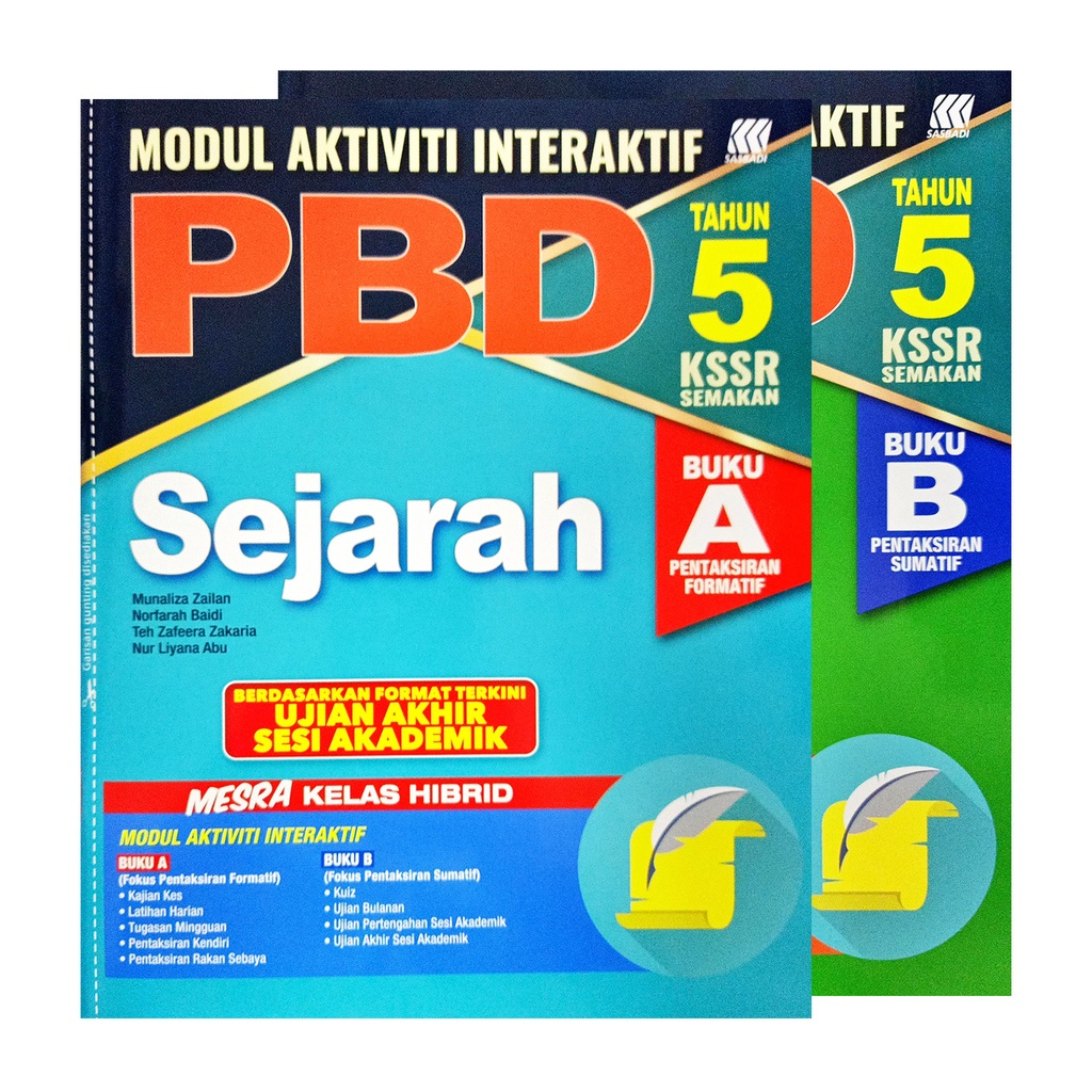 Sasbadi 2023: Latihan Modul Interaktif PBD UASA Sejarah A+B Tahun 5 ...