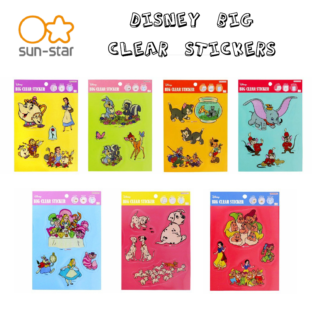 Sun-Star Stationery Disney Big Clear Stickers (2022) | Shopee Malaysia