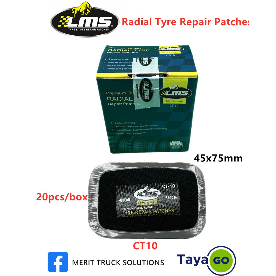 LMS Tire Repair Patches BP CT Tayar Bocor Penampal Tiptop Tayar Pancit ...