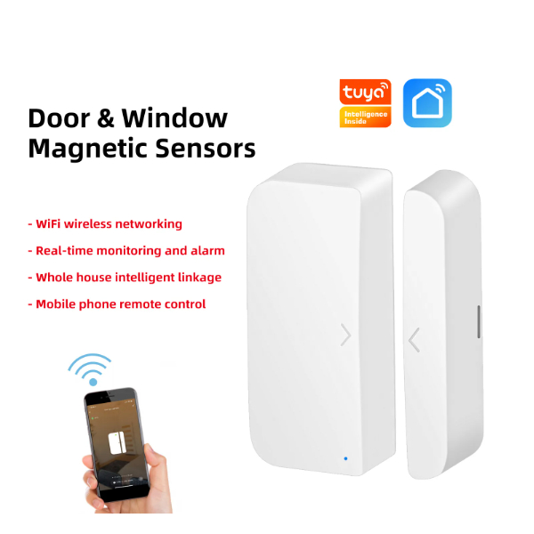 Tuya WIFI Door Sensors Alarms Contact Wireless Door Window Magnet Entry ...