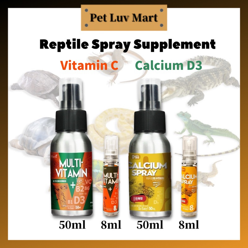 Tortoise Calcium D3 Reptile Lizard Tortoise Vitamin C Spray Supplement