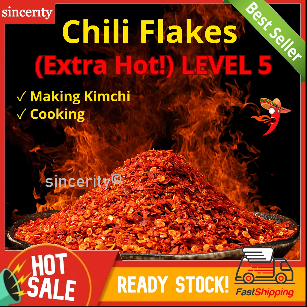 Halal Chili Flake Kimchi Flake Chili Powder Gochugaru 【Extra Hot】Spicy
