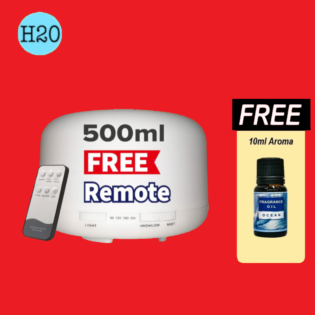 🔥 HOT SALES 🔥 𝑭𝑹𝑬𝑬 𝑹𝑬𝑴𝑶𝑻𝑬 500ML Air Diffuser for Essential Oil Air