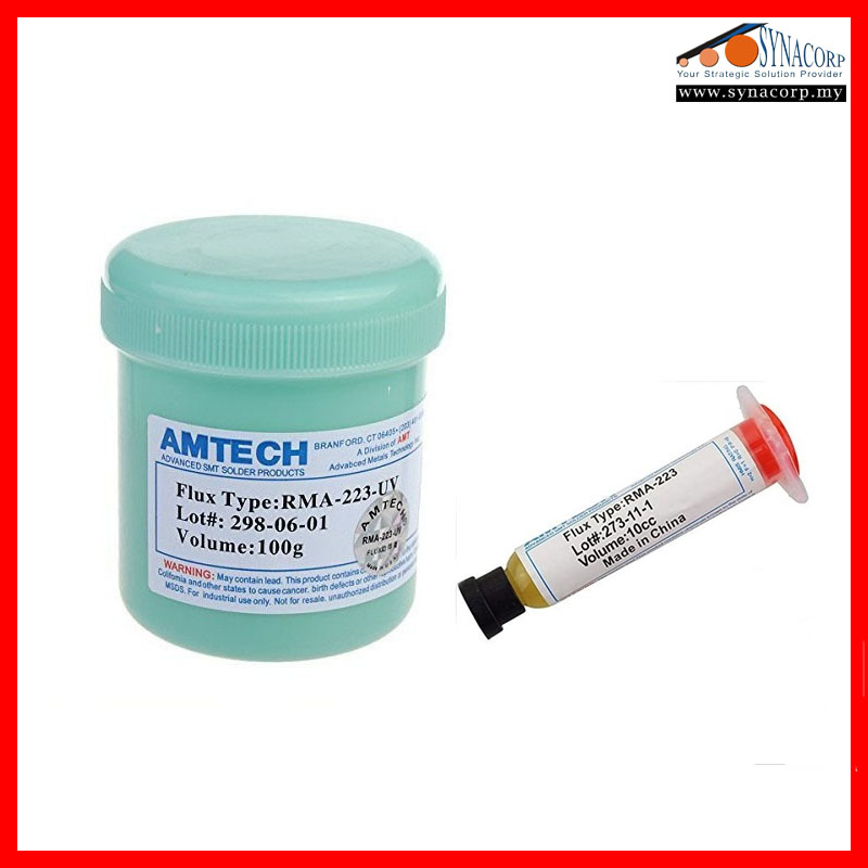 Amtech RMA-223-UV BGA Rosin Soldering Flux Paste 10cc/10g 100g | Shopee ...