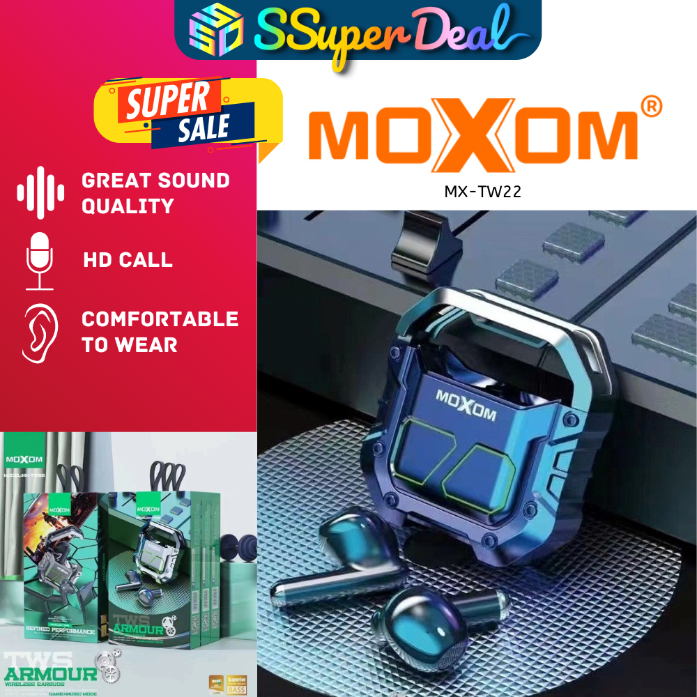 Moxom MX-TW22 Armour Wireless Earbuds TWS | Shopee Malaysia