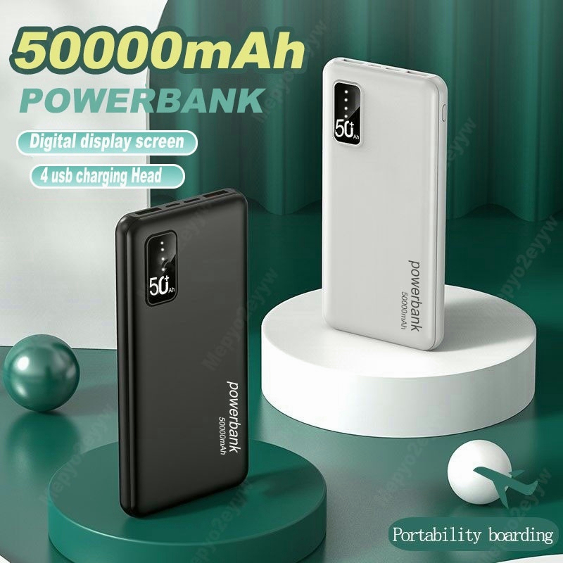 50000mAh Power Bank Dual USB Portable Powerbank Battery Poverbank