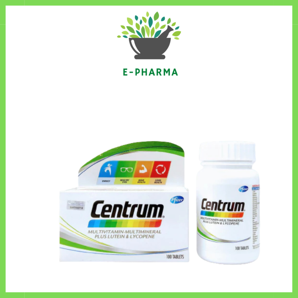 Centrum MultivitaminMultimineral Plus Lutein & Lycopene Tablet 100's
