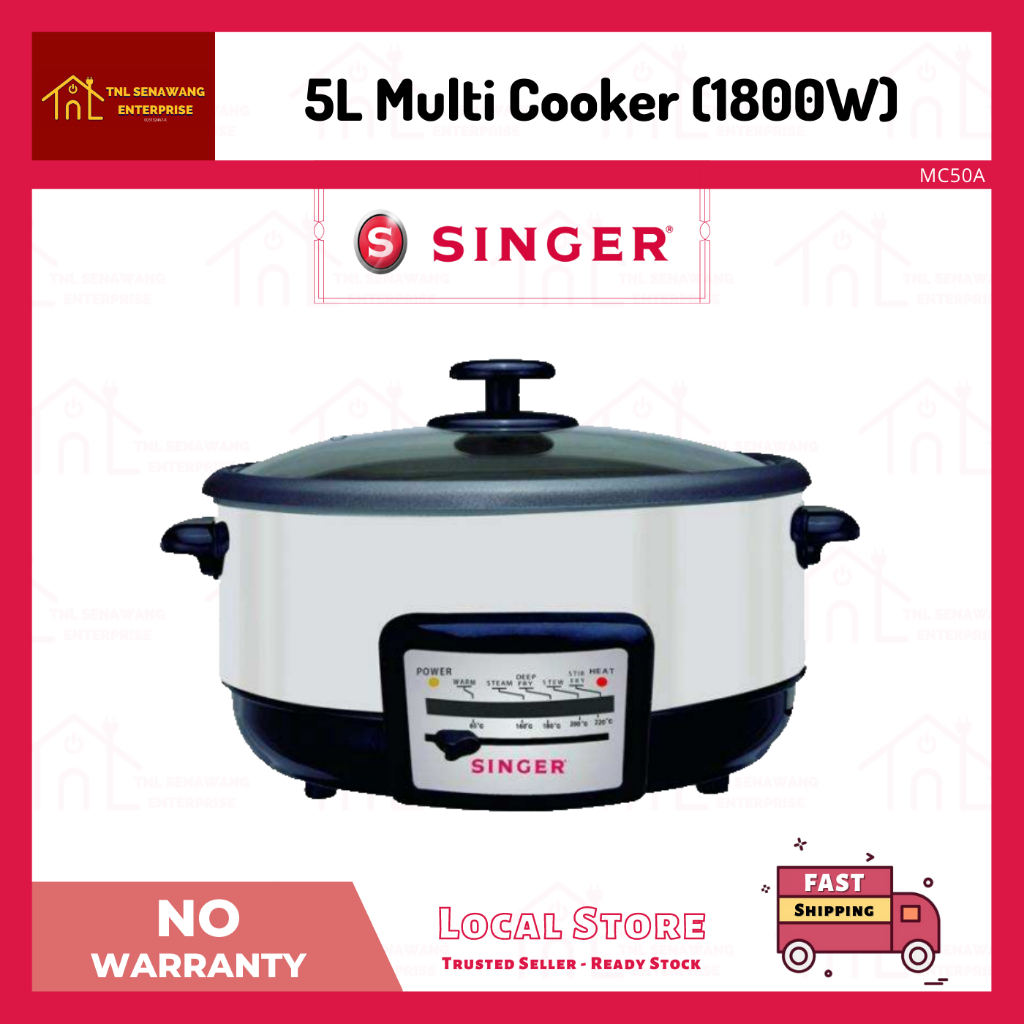 [READY STOCK] SINGER 5L Multi Cooker MC50A Periuk Serbaguna