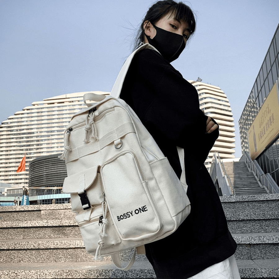 Korea Style Backpack Fashion Unisex School Bag Travel Bag High School ...