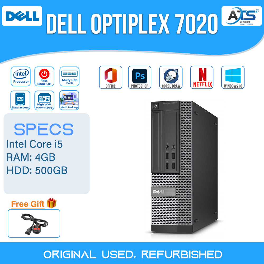 Dell OptiPlex 7020 462-5902 Intel i5 4th Gen 4GB Ram 500GB HDD win 10 ...