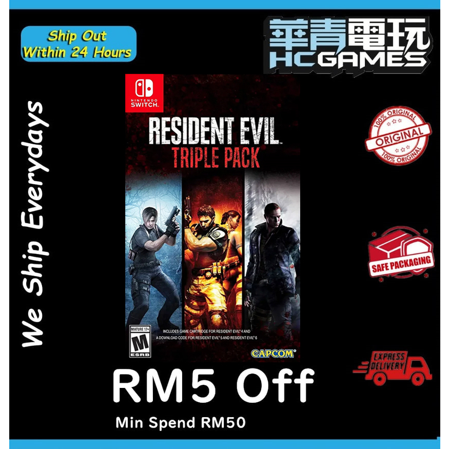 Resident evil triple store pack switch eshop