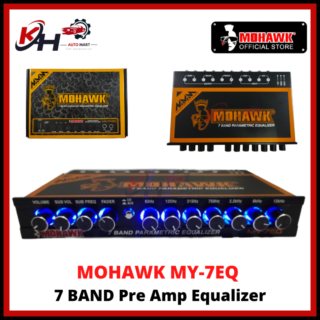 MOHAWK 7 Band Equalizer Amplifier MY SERIES ORANGE MY.7EQ PRE AMP Car