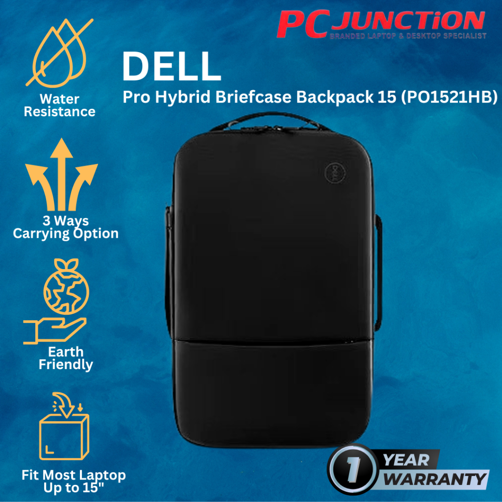 DELL PRO HYBRID BRIEFCASE BACKPACK 15 (PO1521HB) Shopee Malaysia